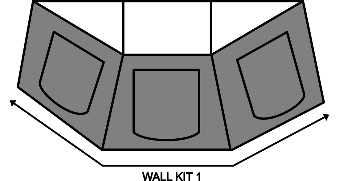 Wall kit enclosure attached to a vehicle