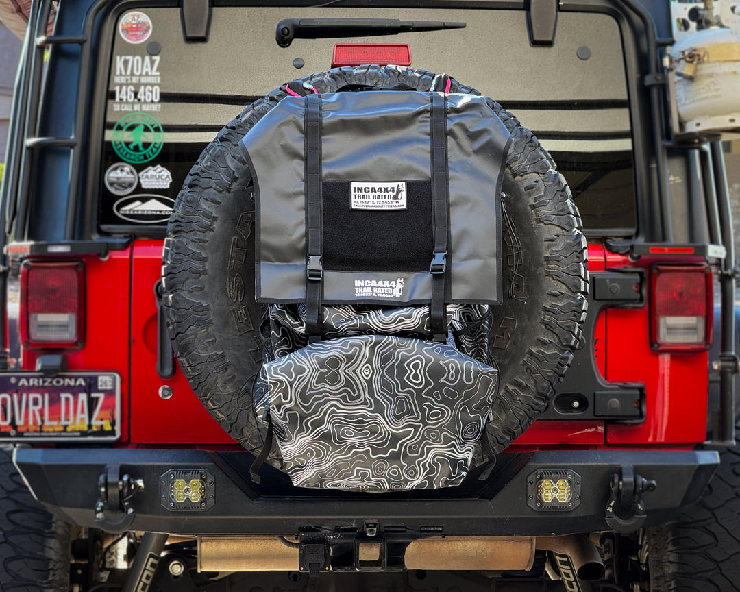 Overland spare tire tailgate bag 3.0